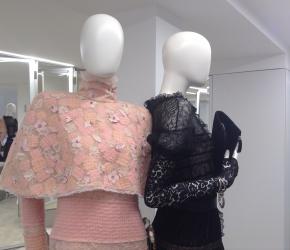 A new take on tweed in the showroom of Chanel's Paris-Rome collection