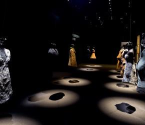 Nourredine Amir's Sculpted Dresses at the Fondation Pierre Bergé-Yves Saint Laurent in Paris. Copyright Luc Castel