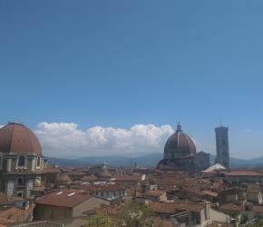 The roofs of Florence with the impressive Duomo in the back