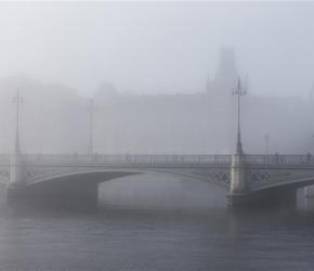 Stockholm in the fog